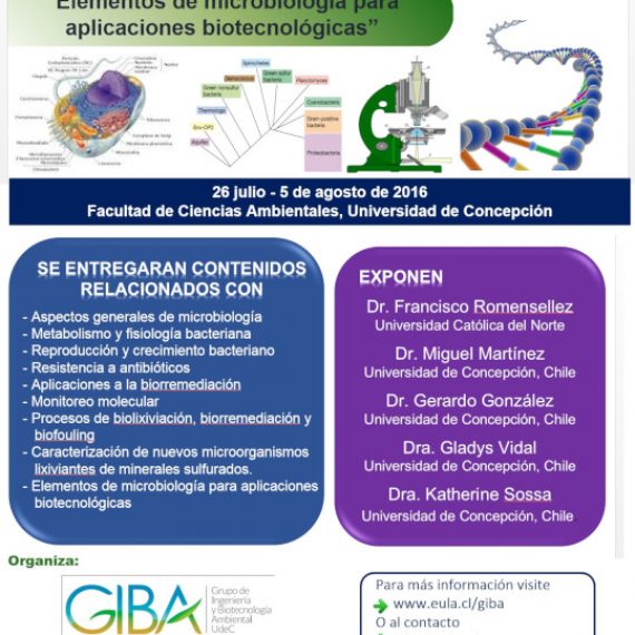 Invitación a curso «Elementos de microbiología para aplicaciones biotecnológicas»