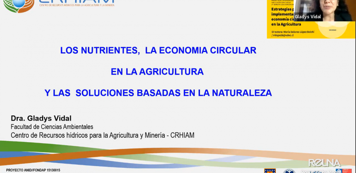 Directora CRHIAM dicta charla sobre nutrientes en la agricultura y las soluciones basadas en la naturaleza