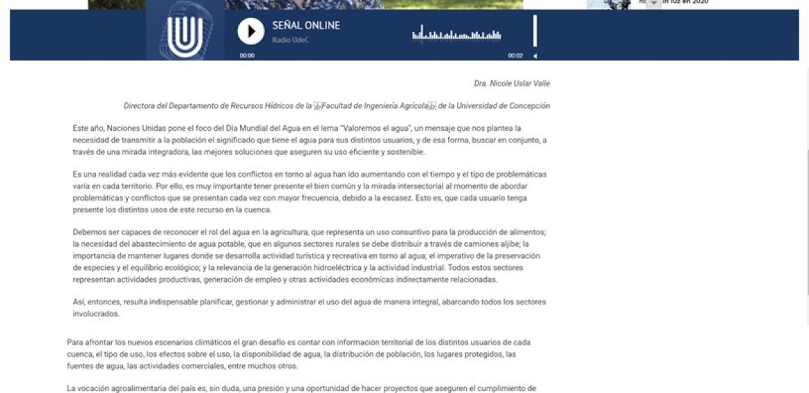 Una mirada integral al uso del agua