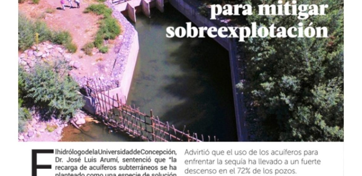 Hidrólogo de la UdeC defiende recarga de aguas subterráneas para mitigar sobreexplotación