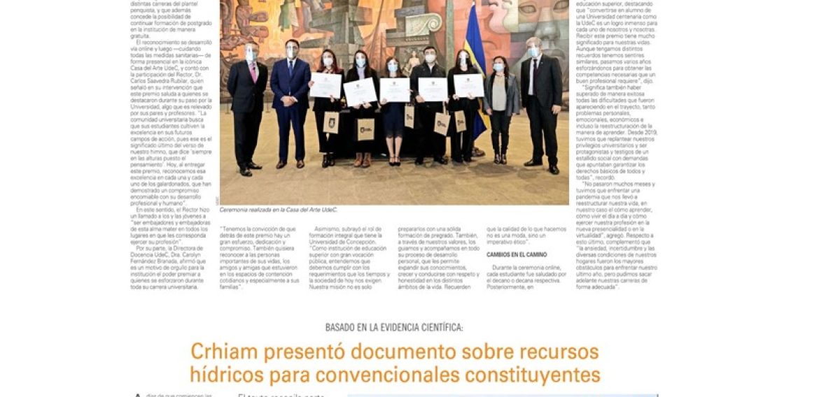 CRHIAM presentó documento sobre recursos hídricos para convencionales constituyentes