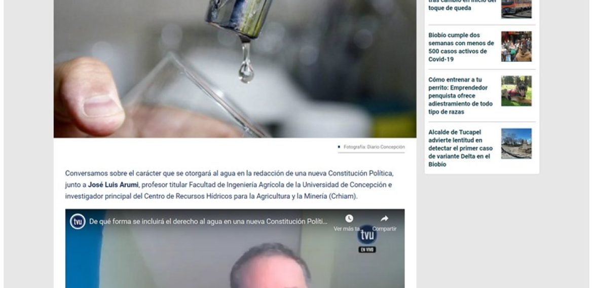 De qué forma se incluirá el derecho al agua en una nueva Constitución Política