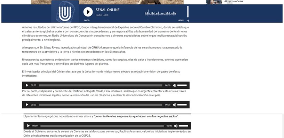 Llaman a reducir con urgencia emisión de gases contaminantes en Chile tras informe del IPCC