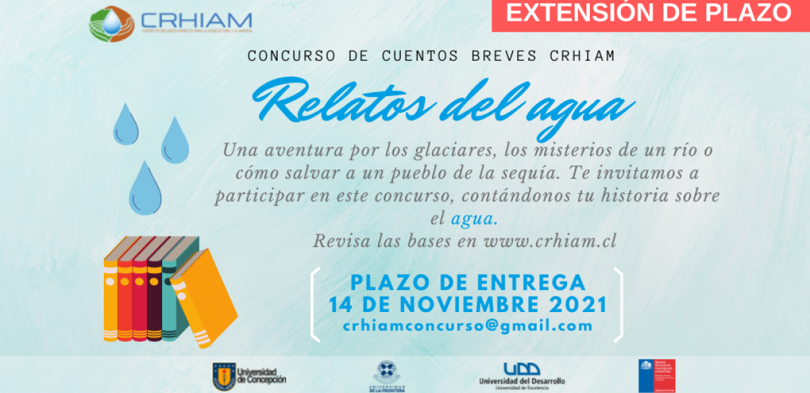 Concurso de cuentos CRHIAM «Relatos del Agua» extiende plazo de recepción