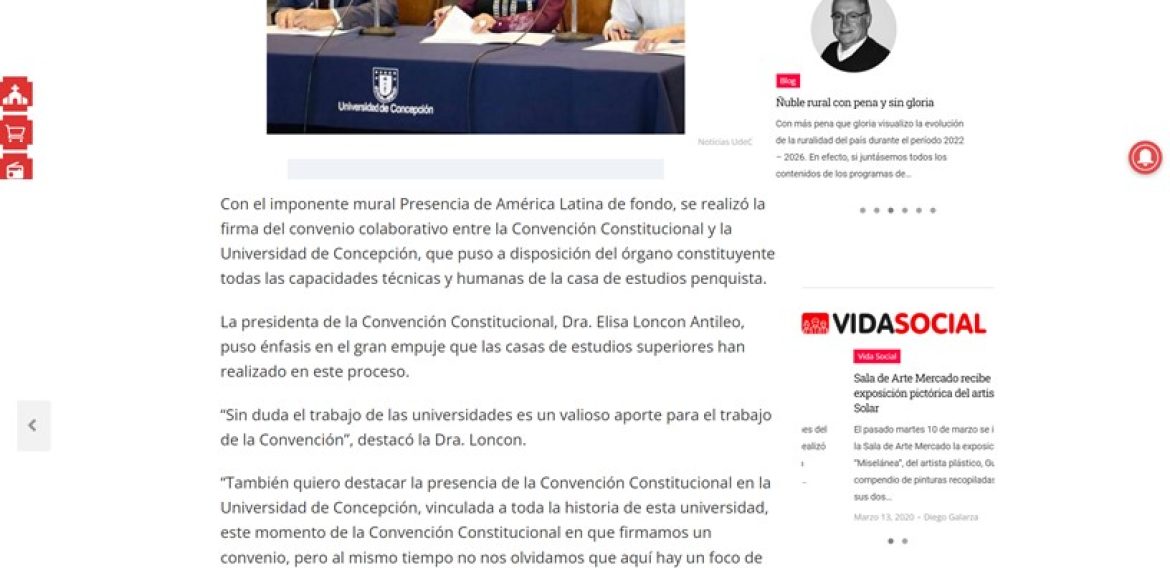 Convención Constitucional y UdeC desarrollan primeras actividades conjuntas