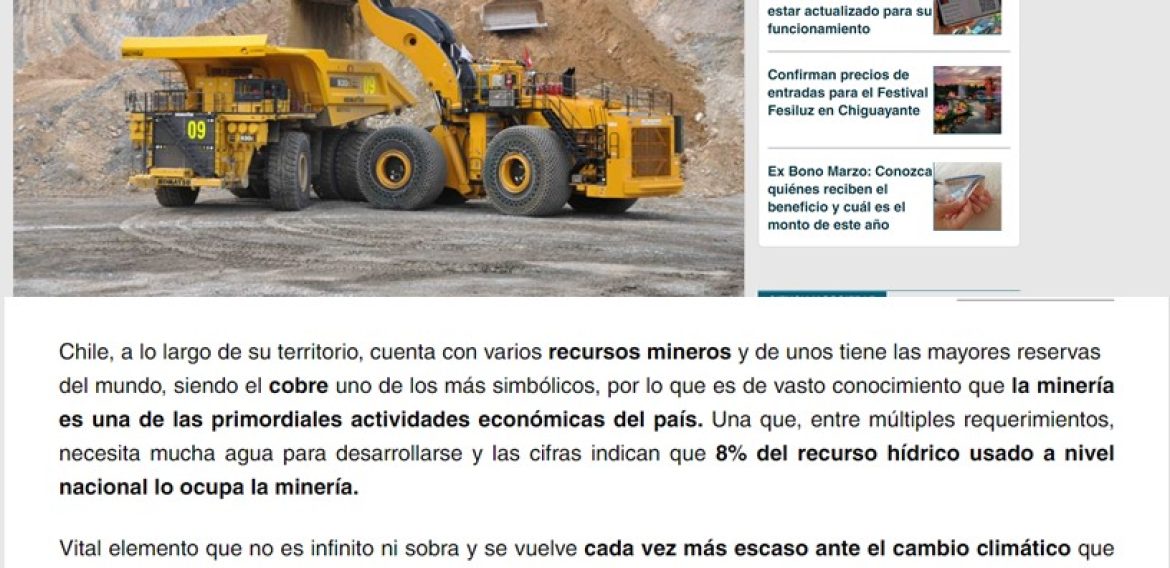 Minería y escasez de agua: UdeC lidera propuesta que buscará nuevas soluciones