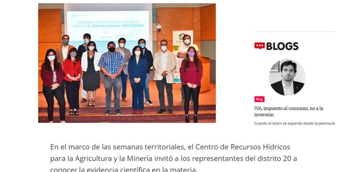 Crhiam convocó a convencionales constituyentes para debatir sobre el agua