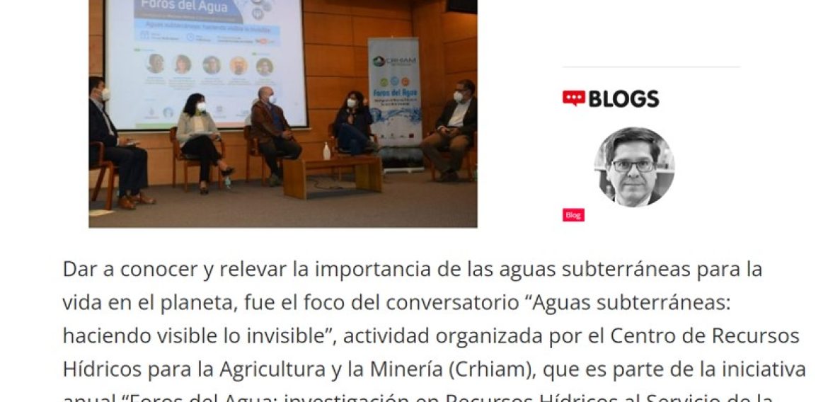 Crhiam realizó conversatorio sobre la importancia de las aguas subterráneas