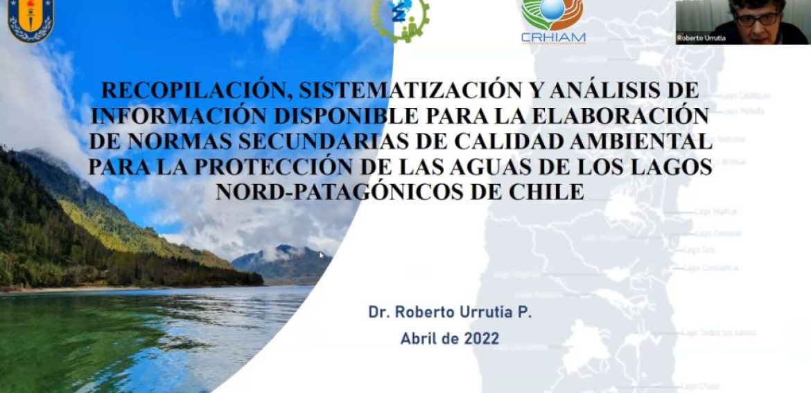 Investigador CRHIAM expuso en webinar sobre Normas Secundarias de Calidad Ambiental para los Lagos Nor-Patagónicos del Sur de Chile