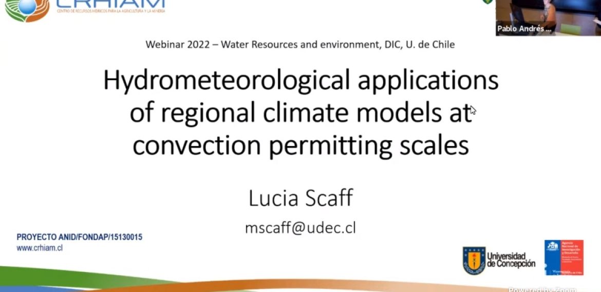 Investigadora postdoctoral CRHIAM presentó seminario sobre aplicaciones hidrometeorológicas de modelos climáticos