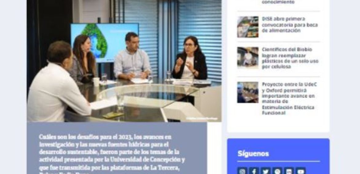 Día Mundial del Agua: académicos UdeC participaron en conversatorio de recursos hídricos realizado por Grupo Copesa