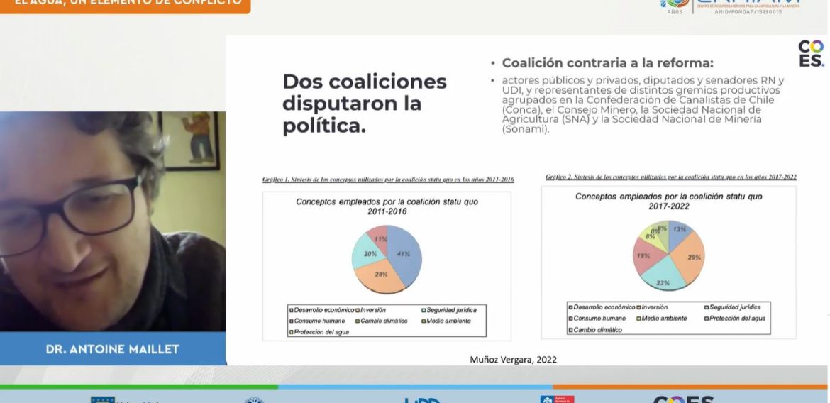 Investigador del Centro Fondap COES expuso sobre los conflictos sociales en torno al agua en el Ciclo de Charlas CRHIAM