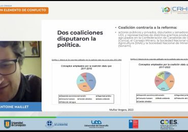 Investigador del Centro Fondap COES expuso sobre los conflictos sociales en torno al agua en el Ciclo de Charlas CRHIAM