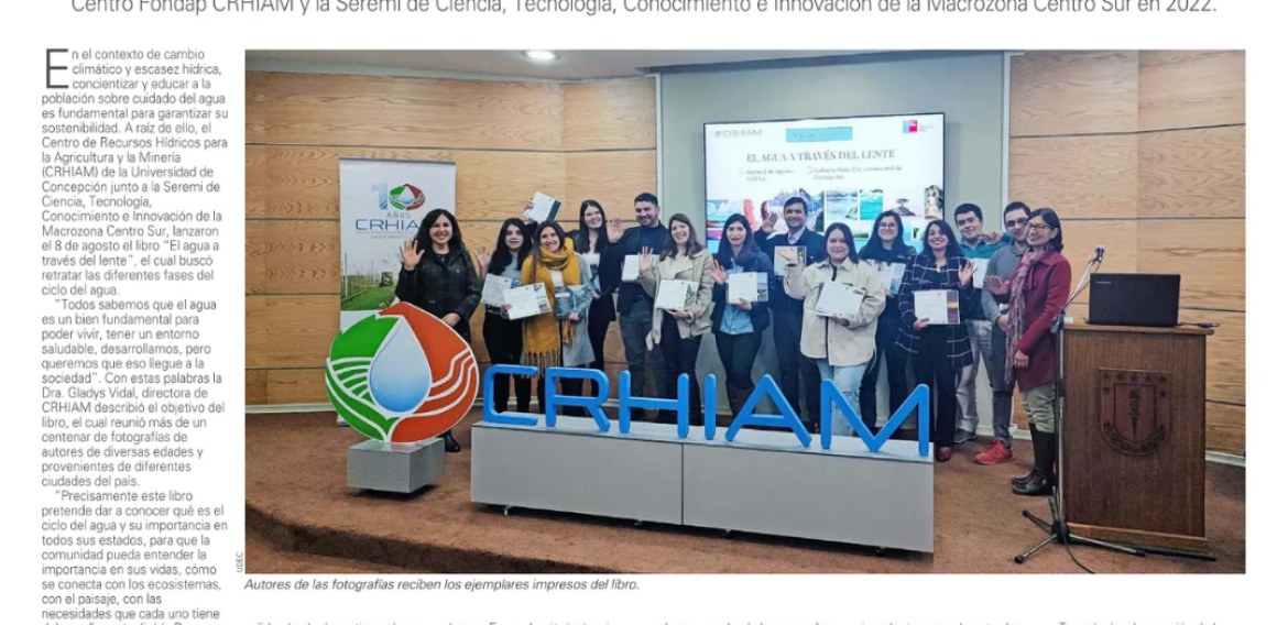 CRHIAM y Seremi de Ciencia de la Macrozona Centro Sur lanzaron libro de fotografías sobre el ciclo del agua