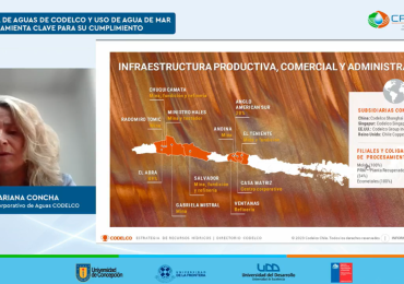 Ciclo de Charlas CRHIAM de Mayo: Mariana Concha de Aguas CODELCO expone sobre el uso de agua de mar en la estrategia hídrica