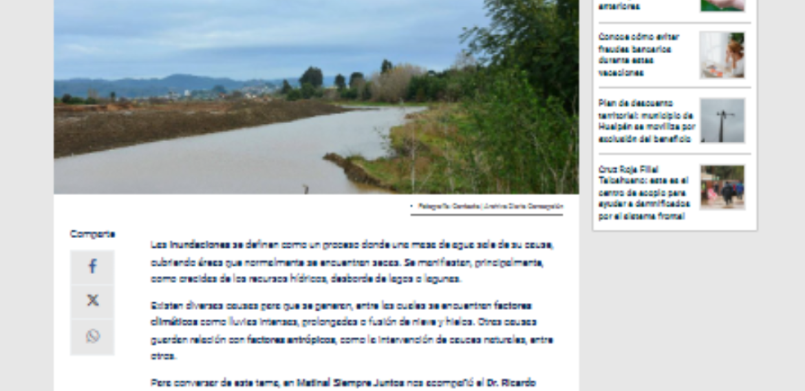 Río Andalién: conoce la importancia de las área de inundación ante desbordes