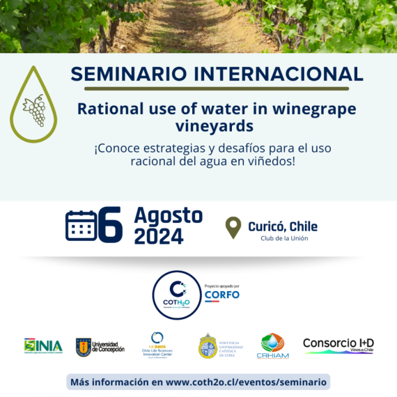 Seminario Internacional abordará estrategias innovadoras para la gestión del agua en viñedos ante la crisis climática