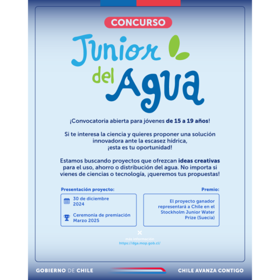 Concurso Junior del Agua invita a escolares a generar innovaciones para cuidar el recurso hídrico